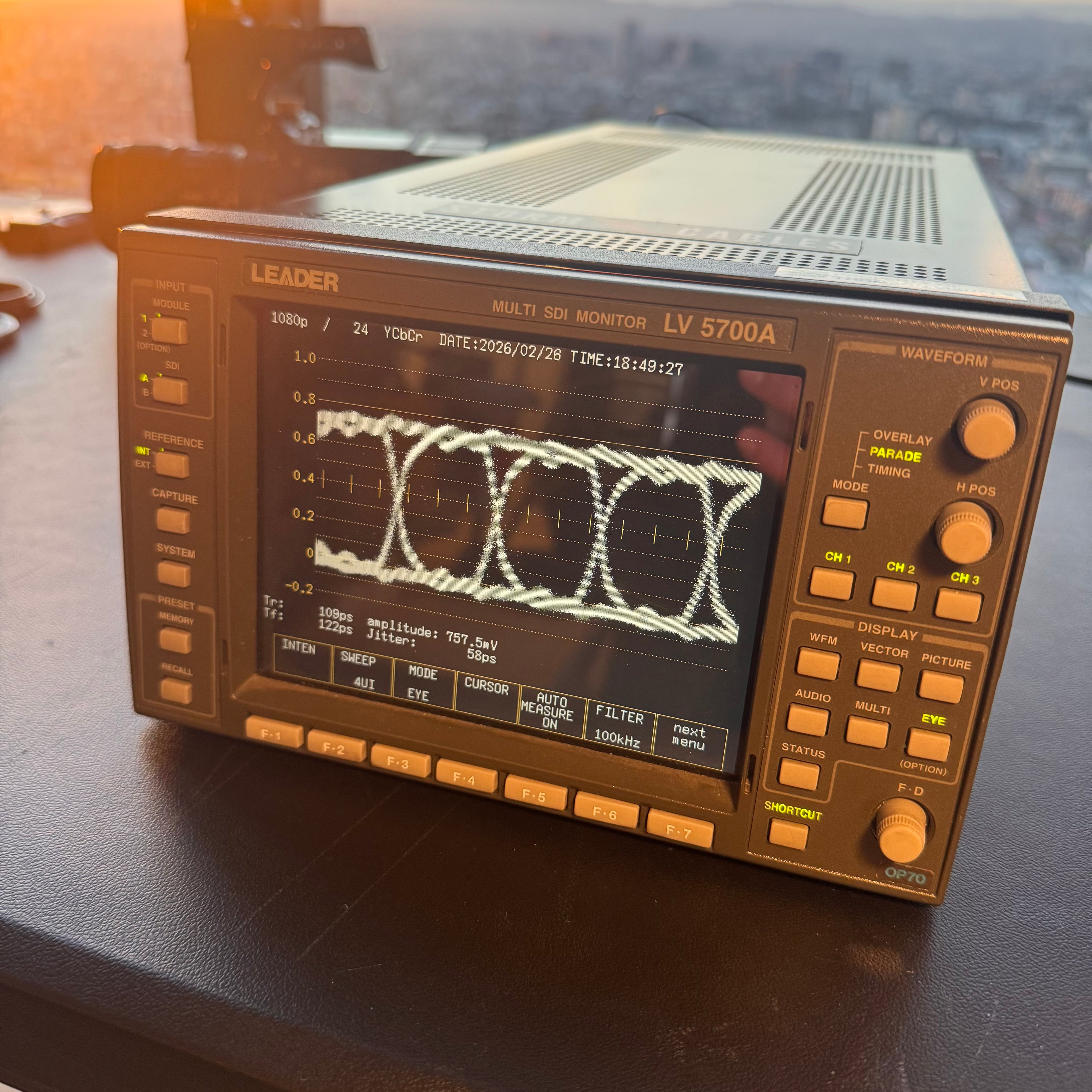 Leader LV-5700A Multi SDI Monitor w/ OP70 Eye Pattern
