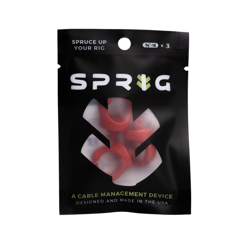 Sprig Cable Management Clips 1/4"-20, 3/8"-16