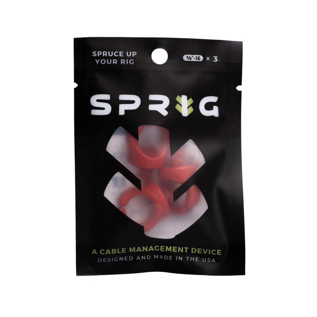Sprig Cable Management Clips 1/4"-20, 3/8"-16